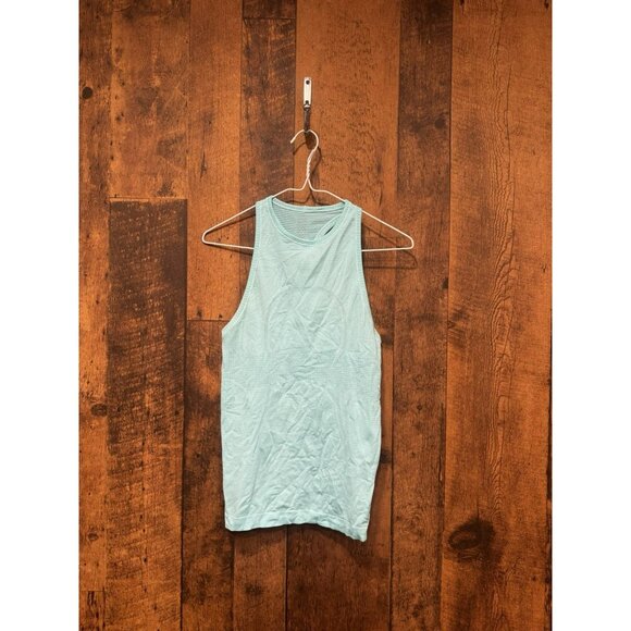 Lululemon Tops - Lululemon Swiftly Tech High Neck Racerback Tank Blue Size 4 EUC